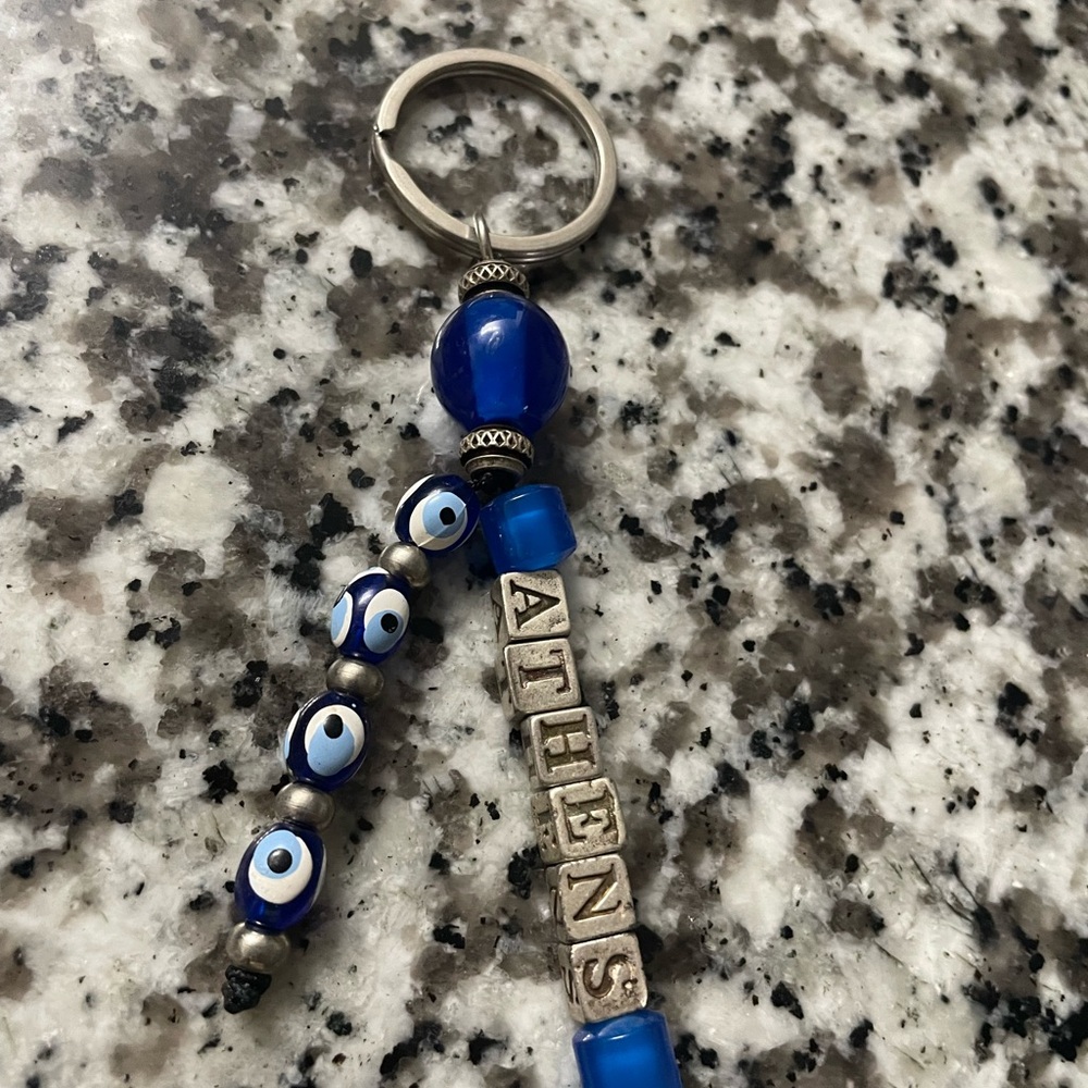 Vintage Blue Evil Eye Keychain